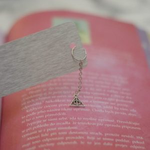 ﻿Stříbrná hliníková záložka do knihy-Harry Potter