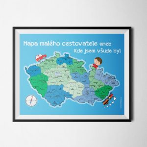 Cestovatelská mapa ČR pro děti - modrá 2