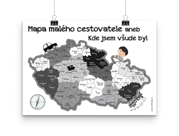 Cestovatelská mapa ČR pro děti - KLUK (skandi)
