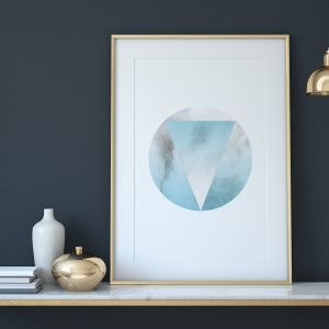 Plakát – Geometrický – modrý 3