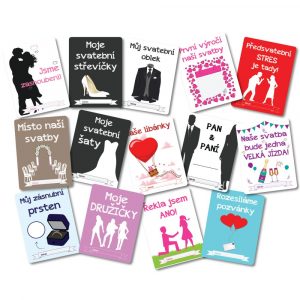 Svatební milníkové kartičky