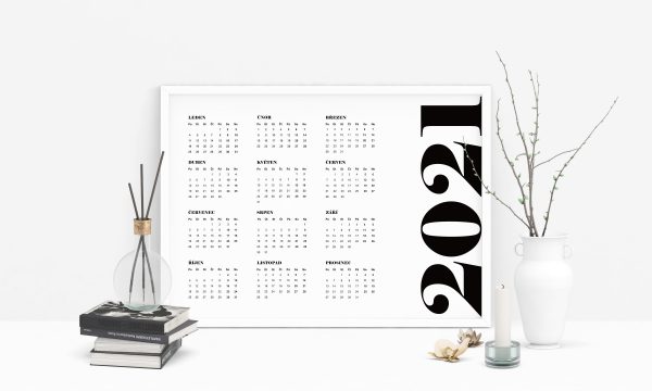 Kalendář na rok 2021 - A3 - minimalistický 3