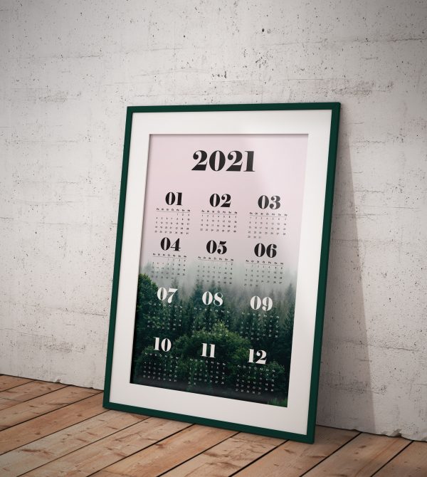 Kalendář na rok 2021 - A4 - les 3