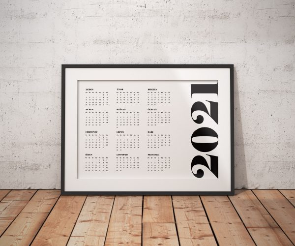 Kalendář na rok 2021 - A3 - minimalistický 4