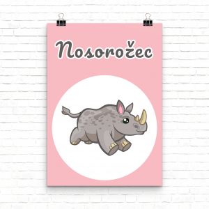 Plakát pro děti - Nosorožec