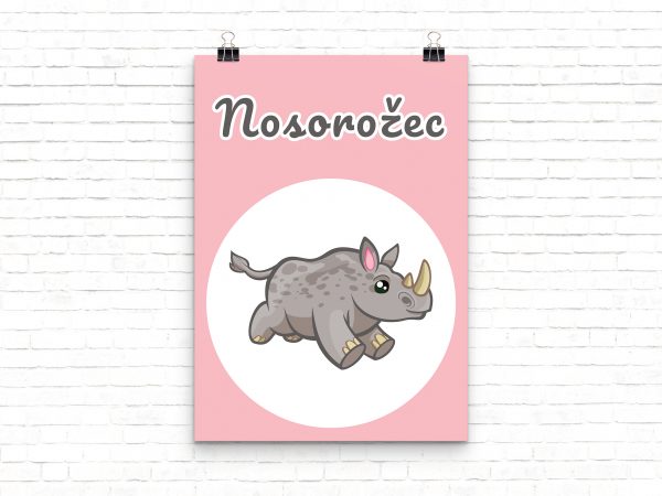 Plakát pro děti - Nosorožec