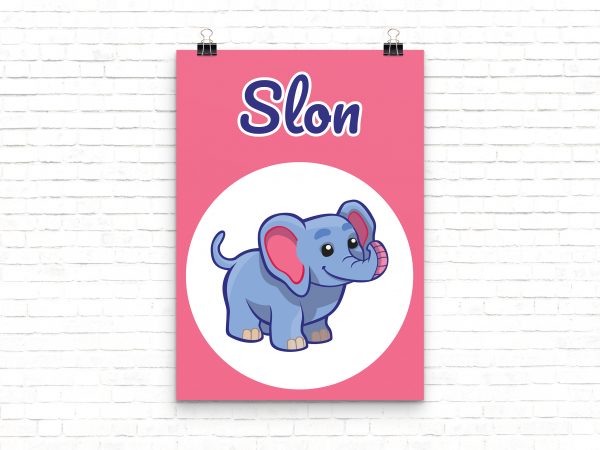 Plakát pro děti - Slon