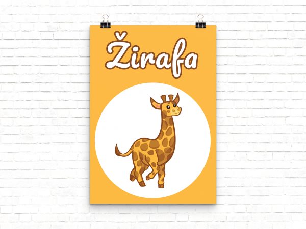 Plakát pro děti - žirafa